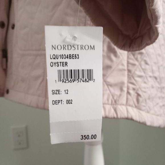 NWT Barbour Coastal Collection Arrow Parka Oyster/Beige/Pink Svrl Sizes - Picture 11 of 12